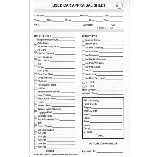 Used Car Appraisal