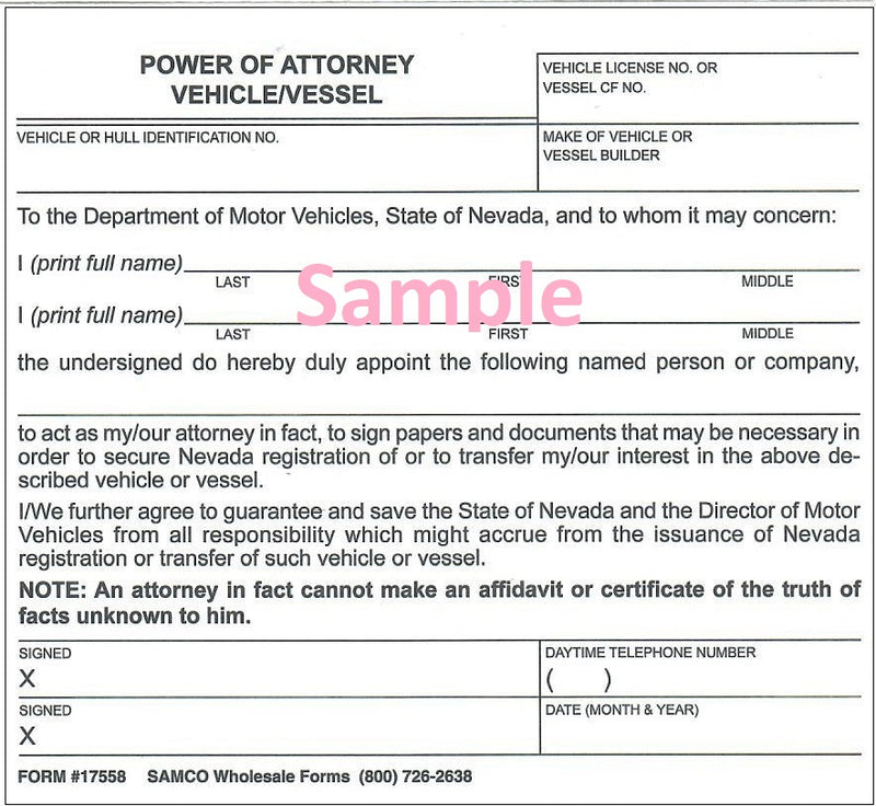 Nevada Power Of Attorney