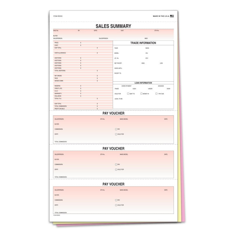 Auto Recap Sheet Sample Sales Summary Recap Sheets