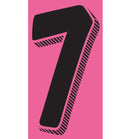 7 1/2" Pink & Black Numbers