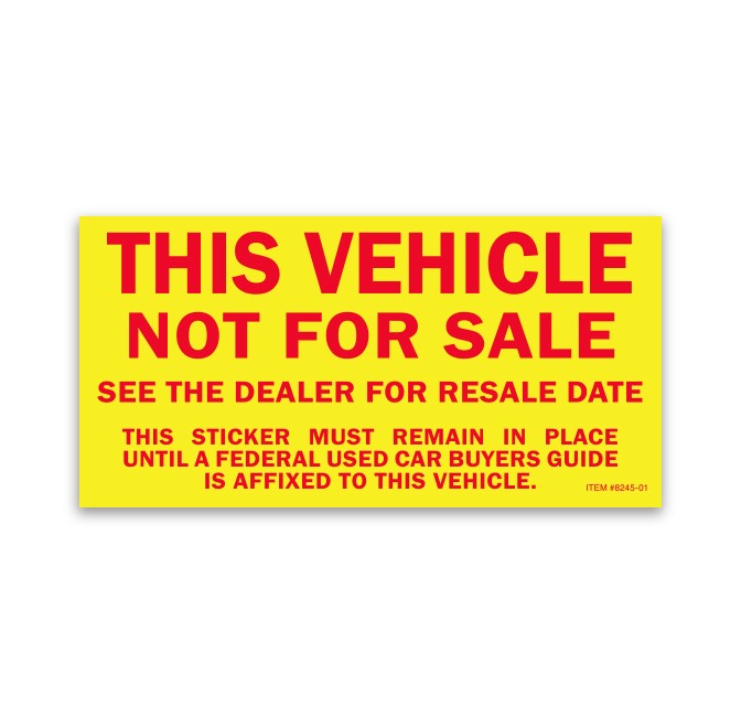Not For Sale Stickers
