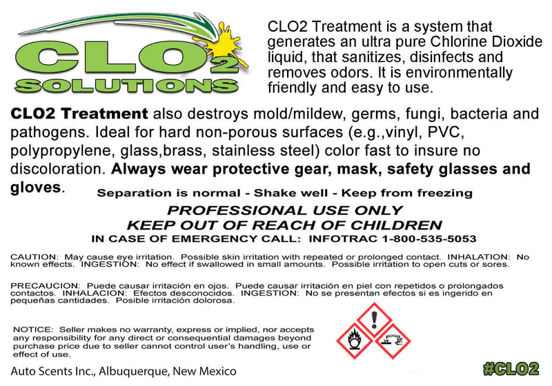 Clo2 Sticker CLO2 Surface Sanitizer