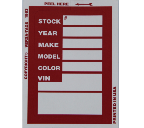 Stock Tags-Versa Tags